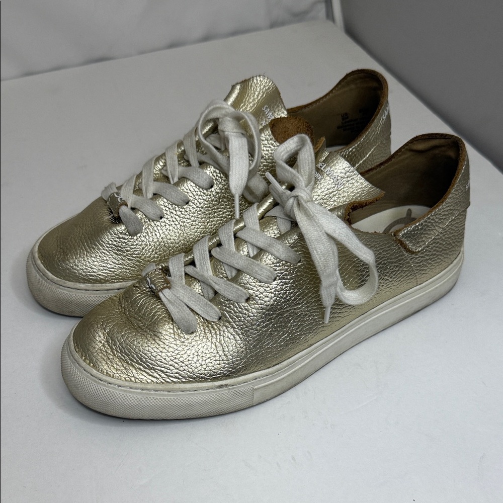 Sam Edelman Metallic Gold Sneakers
